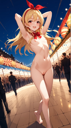 ブルーモト ちとせちゃん、夜の祭りで裸を見せつける。 130453935 p8