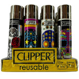 Isqueiro Clipper D24 CP11R HAPPY SKULLS + LB Unidade (Grande) 3744 (5)