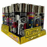 Isqueiro Clipper D24 CP11R HAPPY SKULLS + LB Unidade (Grande) 3744 (2) (1)