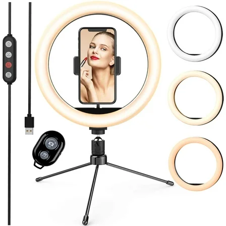 LETSCOM F 531 Selfie Ring Light With Stand Black.png