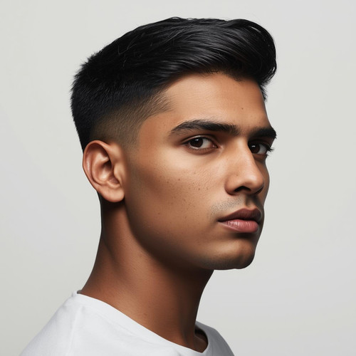 Hyperrealistic portrait of a North Indian male with an Ivy League haircut (short sides, neatly combe.jpg