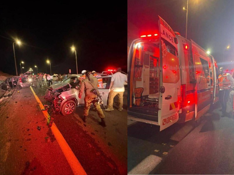 أربعة مصابين بجروح متوسطة وطفيفة في حادث طرق على شارع 60 الواصل بين القدس والخليل...