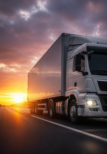 camiao na rodovia ao por sol.jpg