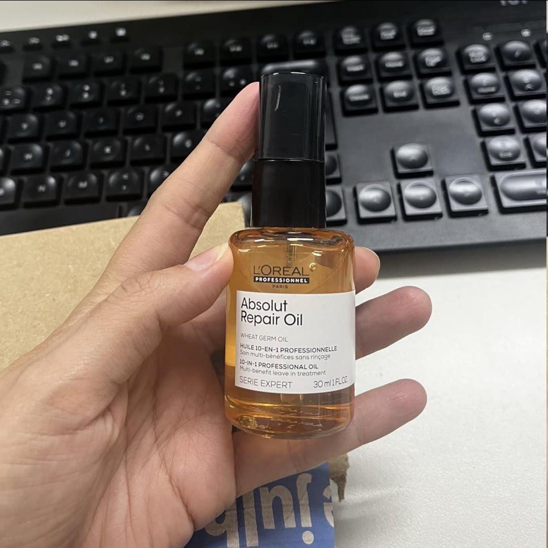 L’Oréal Professionnel Óleo 10 em 1 Absolut Repair | Multi-benefícios para cabelos secos e danificados | Repara e Promove Brilho | Com Gold Quinoa e Proteínas