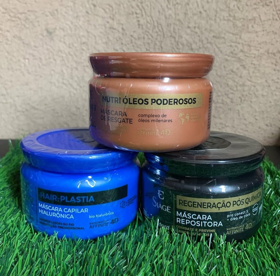 Combo Siàge Cronograma Capilar Para Cabelos Com Química 3