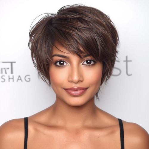 Front facing portrait of a beautiful 24 year old Indian fair skinned woman with a Short Shag — chopp.jpg