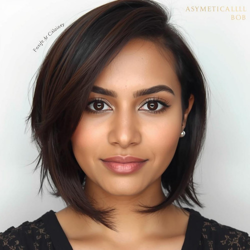 Front facing portrait of a beautiful 24 year old Indian fair skinned woman with an Asymmetrical Bob .jpg