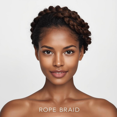Front facing portrait of a beautiful 24 year old Indian fair skinned woman with a Rope Braid — twist.jpg