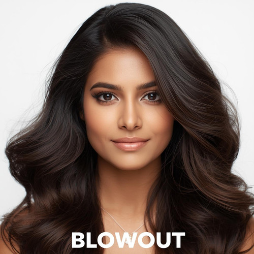 Front facing portrait of a beautiful 24 year old Indian fair skinned woman with a Blowout — volumino.jpg