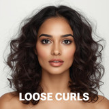 Front facing portrait of a beautiful 24 year old Indian fair skinned woman with Loose Curls — gentle