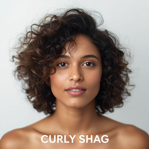 Front facing portrait of a beautiful 24 year old Indian fair skinned woman with a Curly Shag — layer.jpg