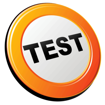 pngtree test orange icon sign test testing vector png image 15029880.png