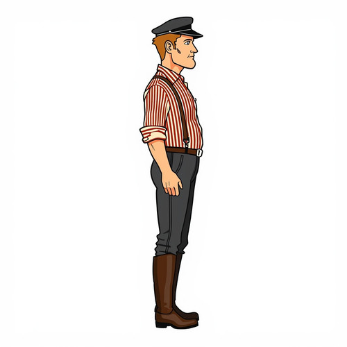 lucid origin Character card semi realistic with correct proportions on white background in br 0.jpg