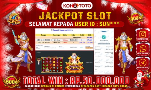 MEGA WIN !! MENANG PULUHAN JUTA DI PERMAINAN GATES OF OLYMPUS SUPER SCATTER SEBESAR RP 50.000.000 !!! KOITOTO LANGSUNG BAYAR LUNAS 