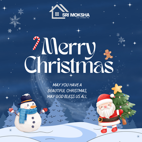Warm Christmas wishes from Sri Moksha PG Coliving