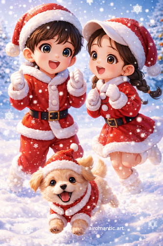 20251219 1046 Festive Kids with Puppy remix 01kctghgd0fhwsp62zq3wzt4km.jpg
