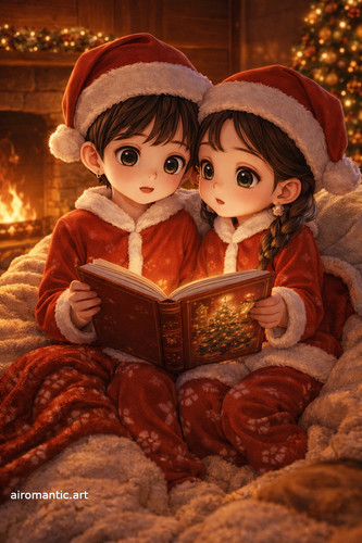 20251219 1045 Kids Reading by Fireplace remix 01kctggpz2edksvphr9qrgt0ja.jpg