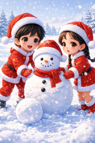 20251219 1044 Festive Kids Building Snowman remix 01kctgeh0gfmj9bdgnaz8rafky.jpg