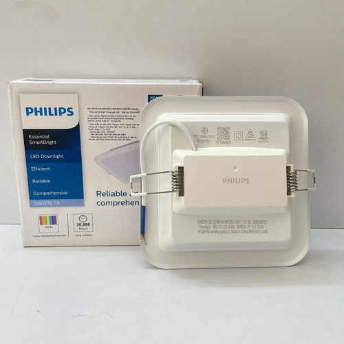 den downlight am tran vuong led philips dn027b led smartbright g3 led9 cw 9w l125 sq 6500k 950lm (2)
