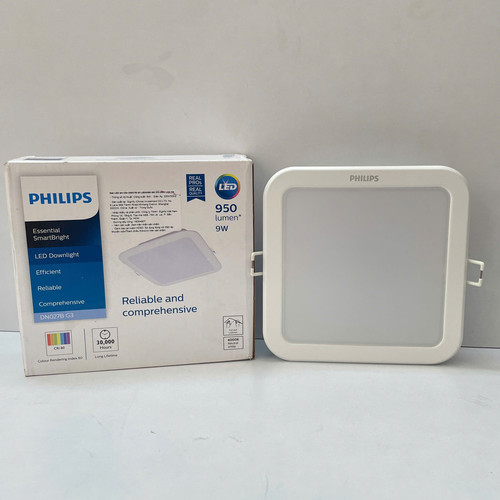 den downlight am tran vuong led philips dn027b led smartbright g3 led9 nw 9w l125 sq 4000k 950lm (1)