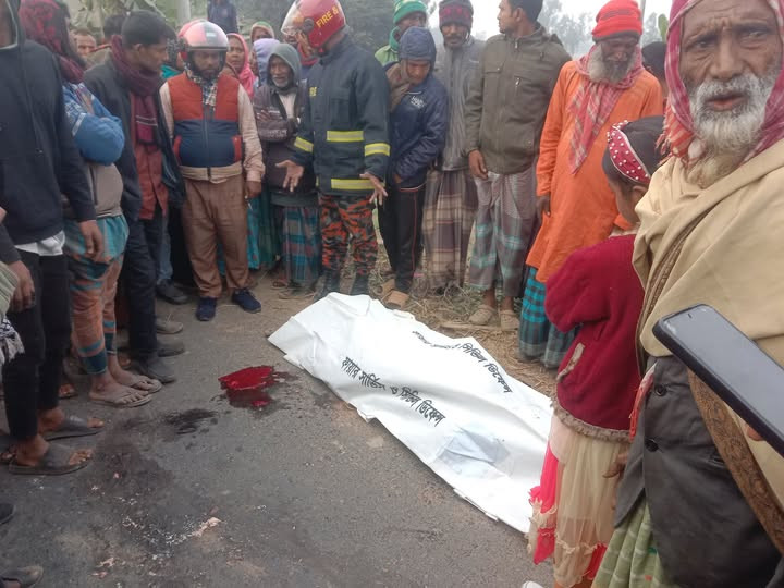 গোবিন্দগঞ্জে ট্রাকের চাকায় পিষ্ট হয়ে অন্তঃসত্ত্বা নারী নিহত