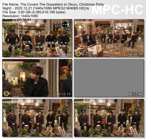[TV-Variety] The Covers – ゴスペラーズと贈る、クリスマス・パーティーナイト! (NHKBS 2025.12.21)