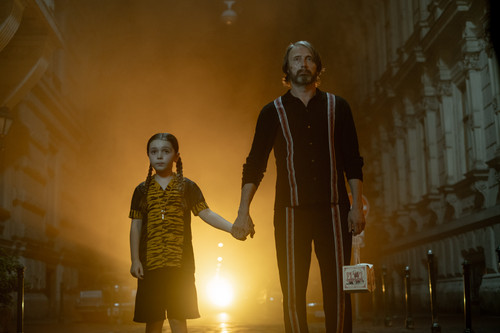 Mads Mikkelsen and Sophie Sloan in Dust Bunny Courtesy of Roadside Attractions rgb.jpg