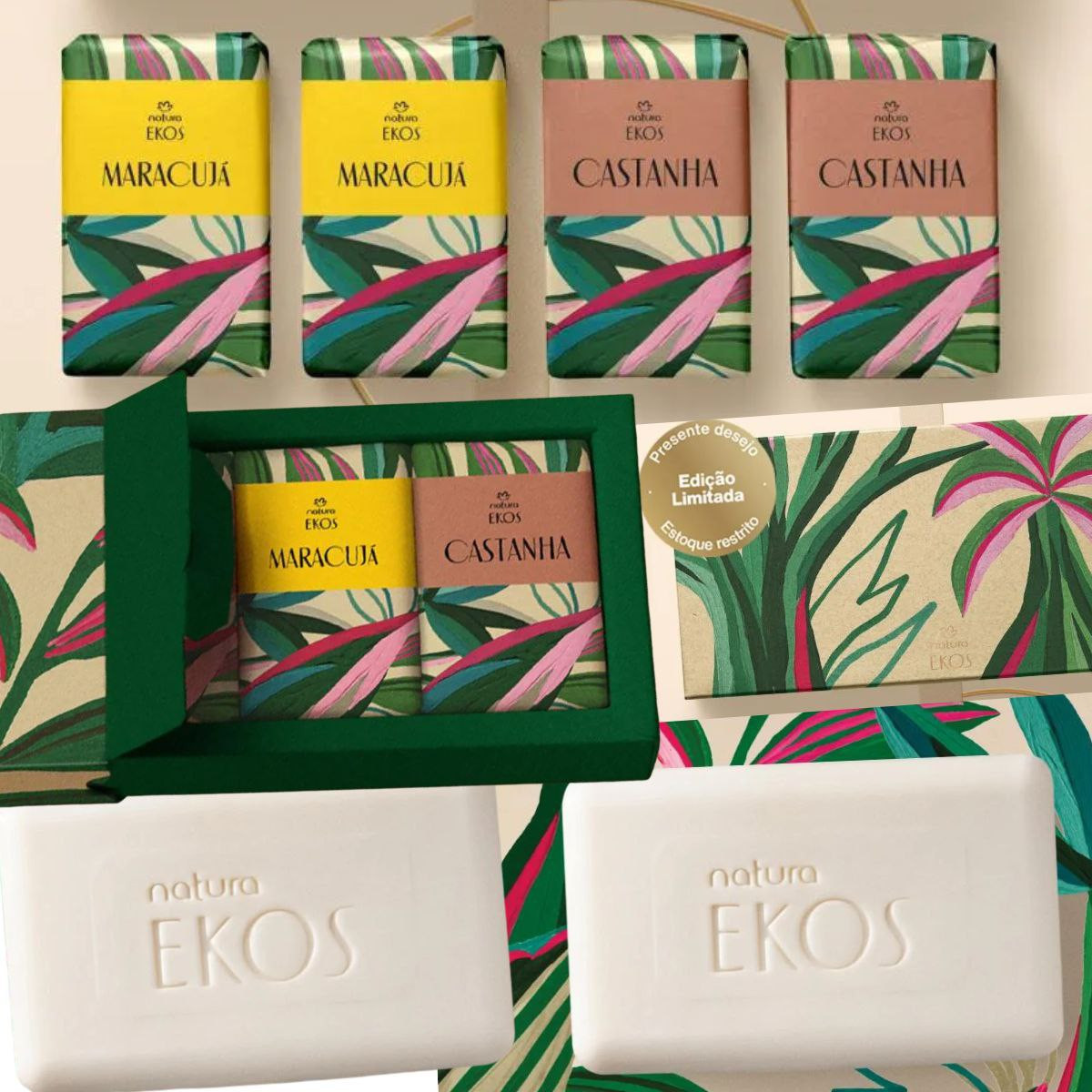 Sabonetes Em Barra Natura Ekos Exuberância Da Amazônia 4un 100g