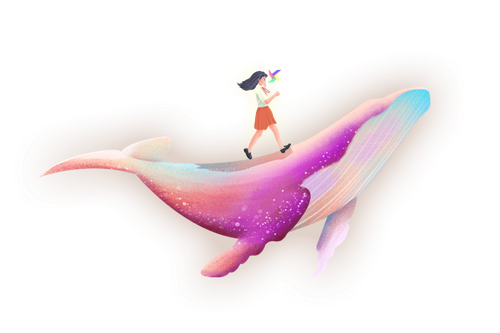 Lovepik com 401734424 girl standing on the back of a whale.png