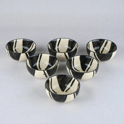 Modern Stoneware Splash Small Bowls – Minimalist Set of Six.jpg