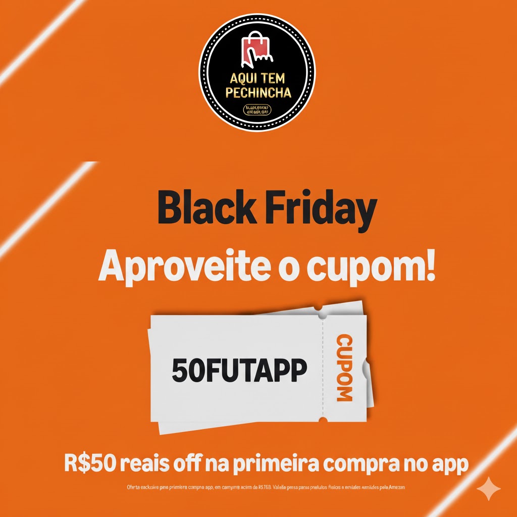 R OFF em compras acima de R0 na sua primeira compra no APP Amazon