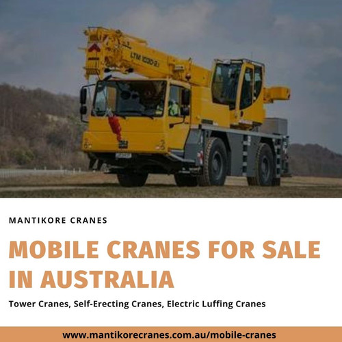 Mantikore Cranes is specialist in mobile cranes for sale in Australia. We provide all aspects of mobile crane services for the construction industry. We are committed to completing all projects safely, efficiently, on budget and on-time. We also provide buyback options once your crane has completed your project. We have more than 20 years of experience working in the crane hire industries in Australia. We assure you that you will receive the best crane hire services.  Cranes we provide are Tower Crane, Mobile Cranes, Self-Erecting cranes, Electric Luffing cranes etc. We do all the diligent work for you. We are giving the setup of the mobile crane using our versatile crane reducing any pressure or stress related to the underlying setup stage.  View our complete range of new and used construction equipment and machinery for sale throughout Australia.


•	Website: https://mantikorecranes.com.au/mobile-cranes/
•	Address:  PO BOX 135 Cobbitty NSW, 2570 Australia
•	Email:  info@mantikorecranes.com.au 
•	Opening Hours:  Monday to Friday from 7 am to 7 pm