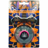 Kit Sadhu Tesoura Dobrável De Metal Metélica e Cuia De Silicone Mix De Cores 5729 (10) (1)