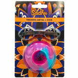 Kit Sadhu Tesoura Dobrável De Metal Metélica e Cuia De Silicone Mix De Cores 5729 (11) (1)