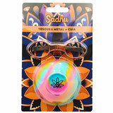 Kit Sadhu Tesoura Dobrável De Metal Metélica e Cuia De Silicone Mix De Cores 5729 (5) (1)