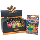 Kit Sadhu Tesoura Dobrável De Metal Metélica e Cuia De Silicone Mix De Cores 5729 (17)