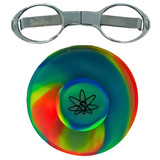 Kit Sadhu Tesoura Dobrável De Metal Metélica e Cuia De Silicone Mix De Cores 5729 (4) (1)