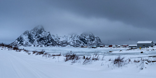 A photorealistic winter scene in Magadan Russia featuring dense 100 cloud cover with a moody cold at.jpg