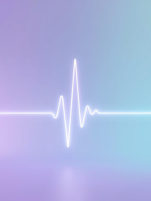 Create a vertical glowing Lumi waveform floating in soft gradient space (lavender, teal, mint). Smoo.jpg