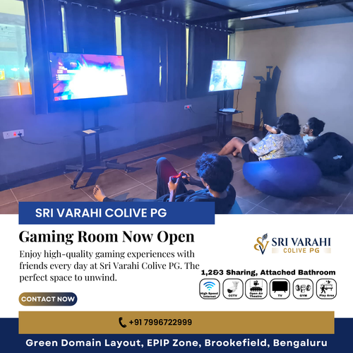 Unwind after a long day in our PS5 gaming room at Sri Varahi Colive PG..png