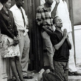 Race Relations, USA, pic: 16th September 1963, Birmingham, Alabama, A black youth kneels in prayer, 