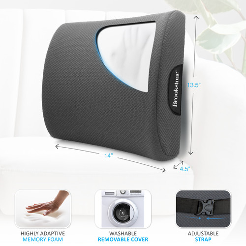 BK1210 Luxury Lumbar Cushion (Gray) AMZ 04.jpg