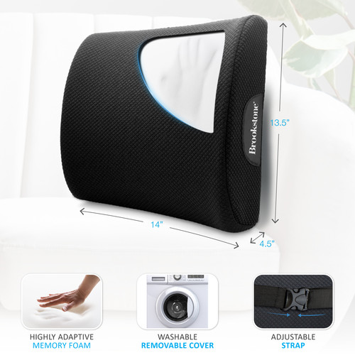 BK1209 Luxury Lumbar Cushion (Black) AMZ 04.jpg