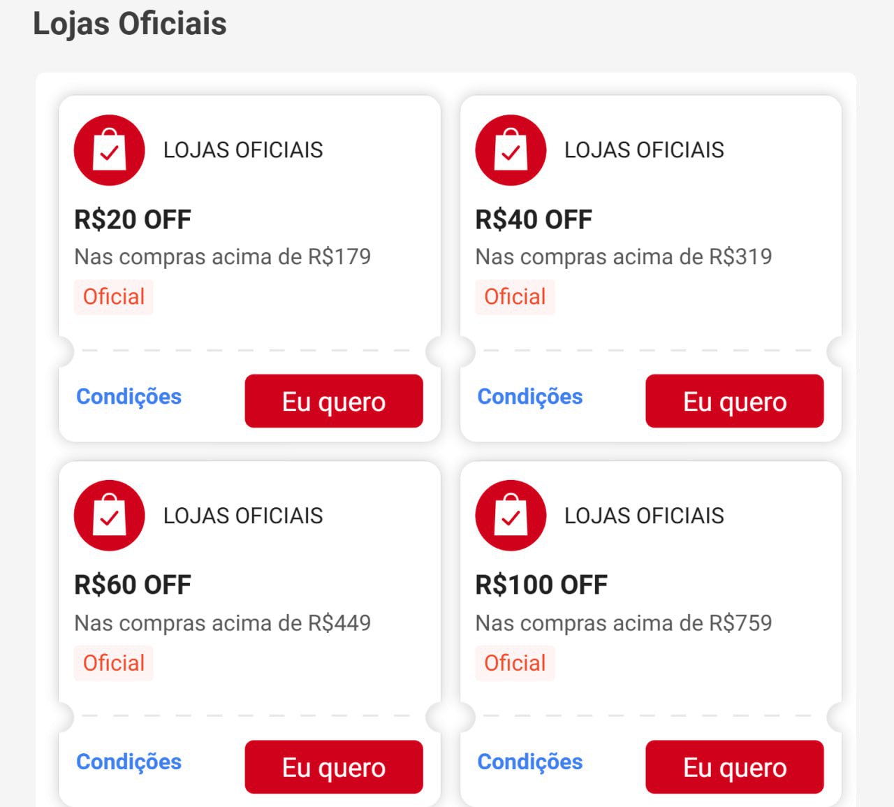 Cupons Shopee, para resgatar na pagina