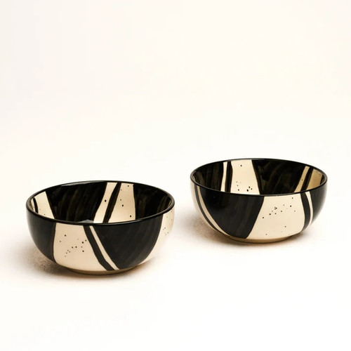 Modern Brown-Blue Stoneware Bowls – Minimalist Set of 6.jpg