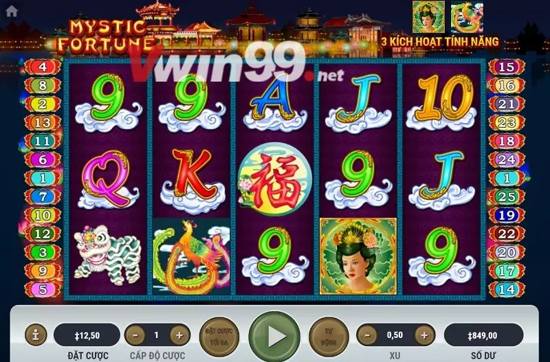 Trò chơi Slot : Mystic Fortune - Trò chơi HB
