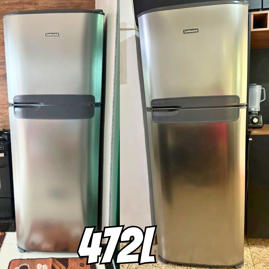 Refrigerador 472L 2 Portas Frost Free 220 Volts, Platinum, Continental