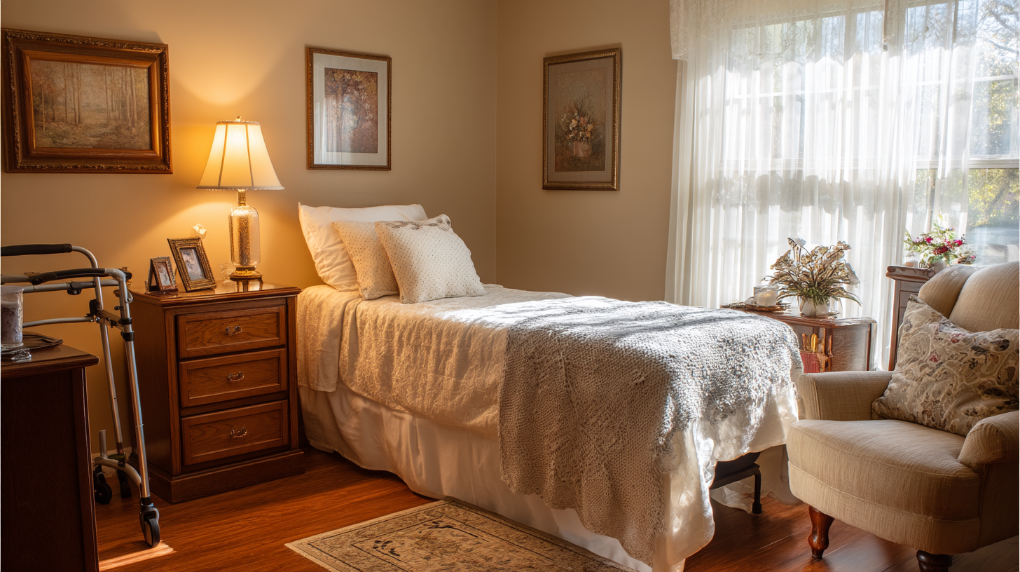 Интерьер комнаты в пансионате для пожилых