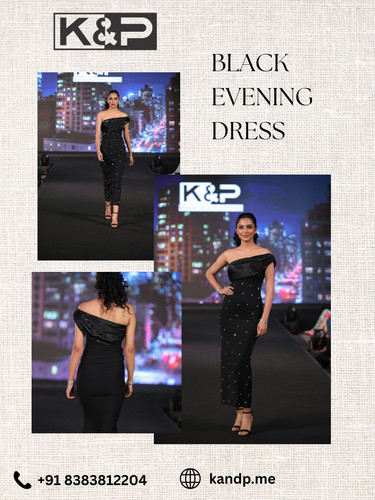 Black Evening Dress – Elegant & Stylish Outfit - K & P Fashion.jpg