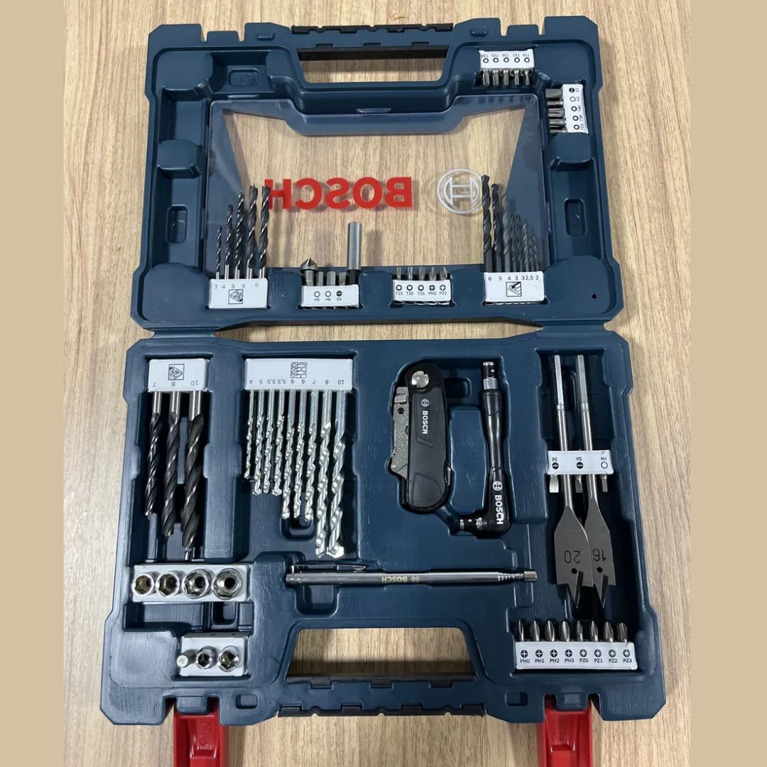 Jogo Kit Pontas Brocas 68 Peças Bosch Metal Com Maleta